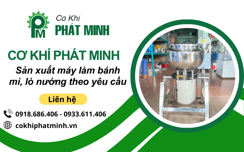 sản xuất máy làm bánh mì, lò nướng theo yêu cầu